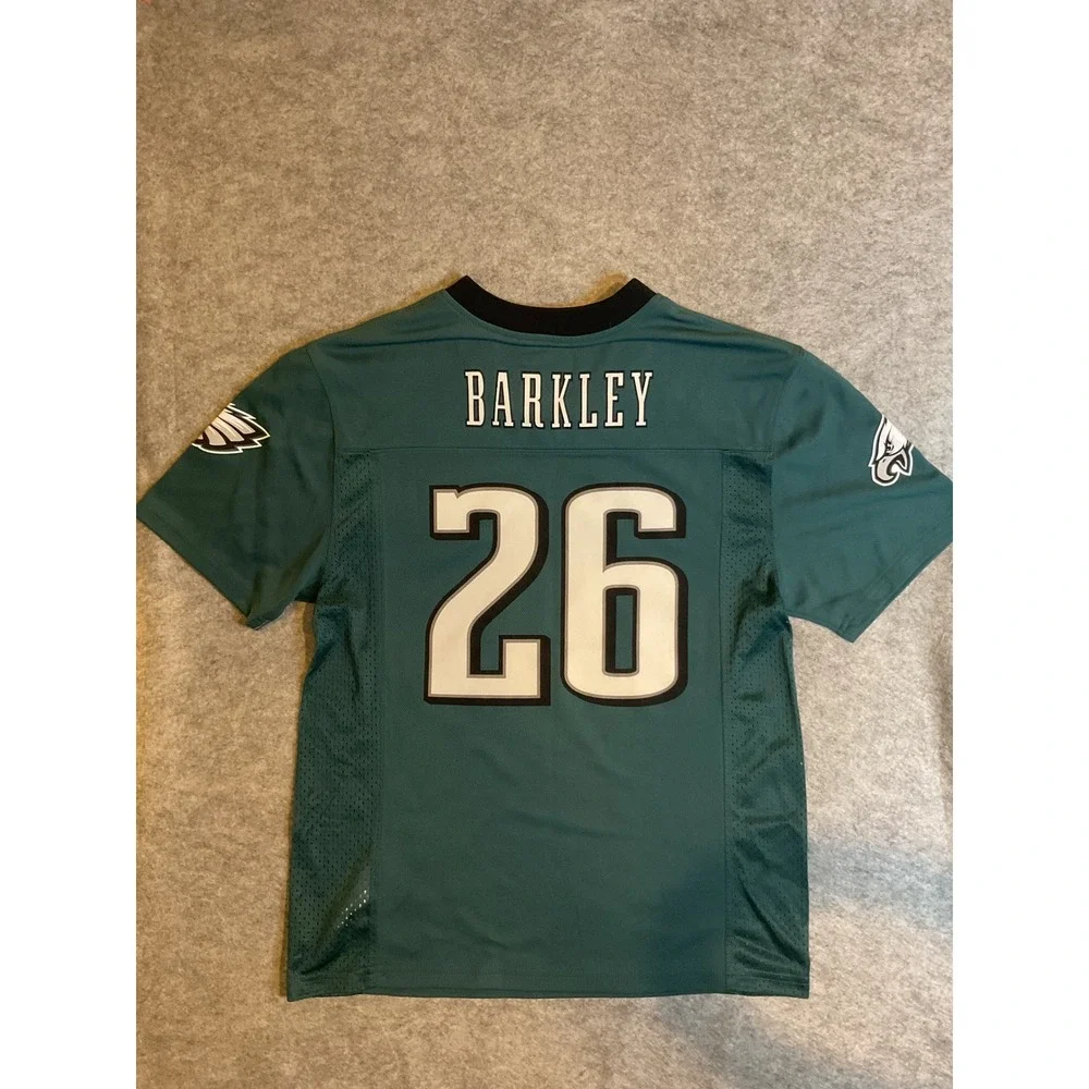 NFL Team Apparel Philadelphia Eagles Saquon Barkley 26 Youth Jersey Grn M 10-12
